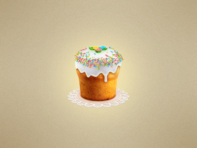 Easter bread in Russia icon cake