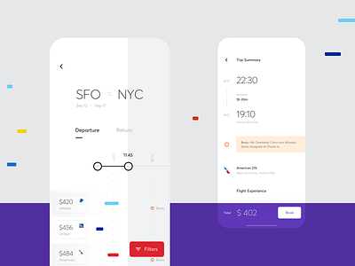 Minimalistic Flight UI app city cuberto departure flat flight flight booking interface ios iphone minimalist ui ux