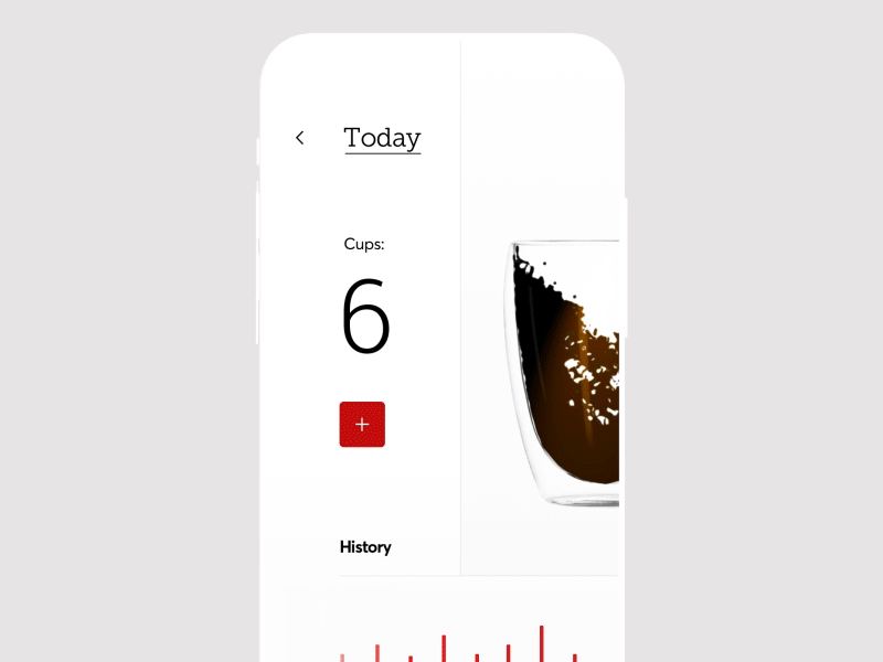 Coffee Tracker visual after effect cup tracker coffee motion graphics illustration app icons ux ui cuberto