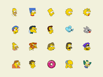 The Simpsons icons