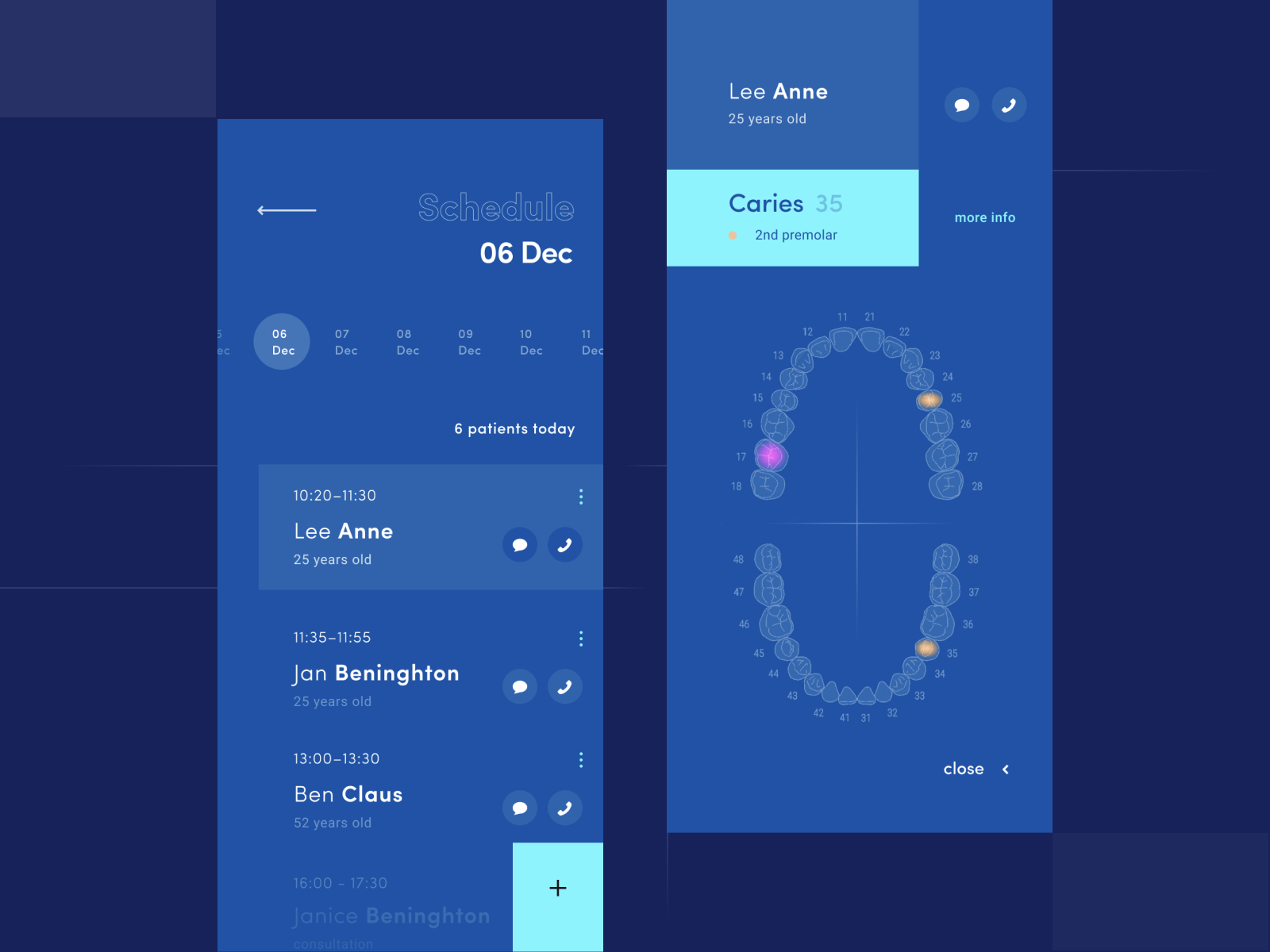 Dentist's diary app UI by Cuberto on Dribbble