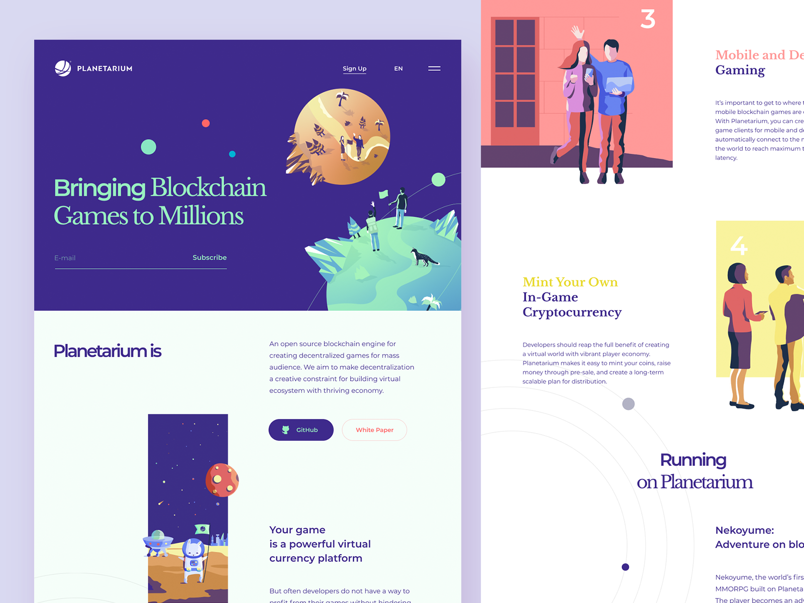 Planetarium Landing Page