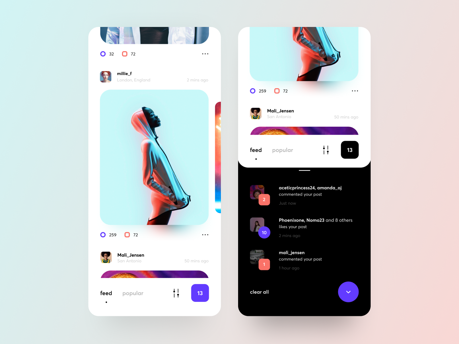 Fresh Ui Design For A Social App By Cuberto On Dribbble