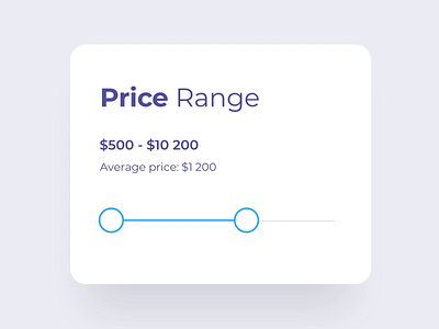 Price Range Control button control cuberto price range slider ui ux