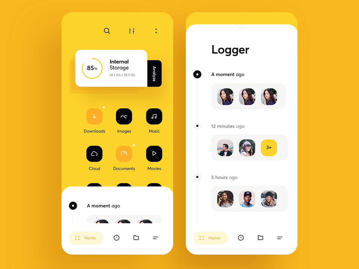 File Explorer App UI by Cuberto on Dribbble