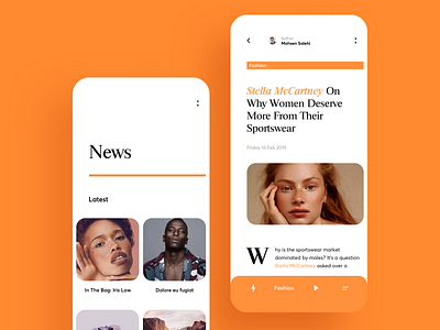 News App Design app background category community cuberto font graphics icons line news photo post typography ui ux