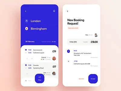 Carpooling App Design Concept app calendar car carpooling city cuberto destination duration graphics icons ios mobile time ui ux