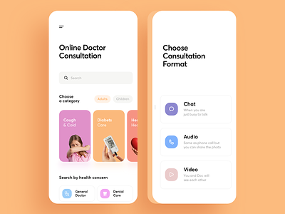 Online Physician Consultation App app category chat consultation cuberto design doctor illustration ios medicine mobile online physician search service ui ux
