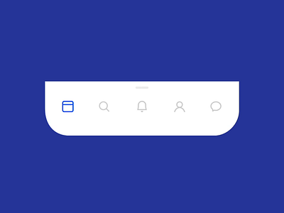 Alternative Facebook Menu app cuberto design facebook graphics icons interface ios menu mobile motion scrollbar tabbar ui ux