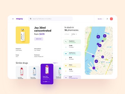 Online Pharmacy Web Design cuberto design ecommerce graphics icons map medicine online pharmacy portal product design search store ui ux web web design website