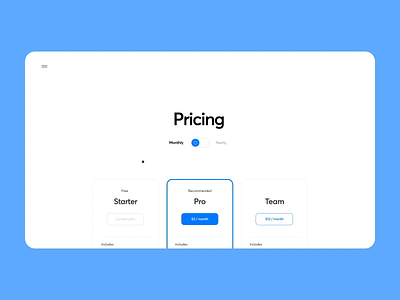 Friendly rate choice (for fun) account cards concept cost cuberto design estimate gif monthly motion price product design rate rates tariff team ui ux web web design