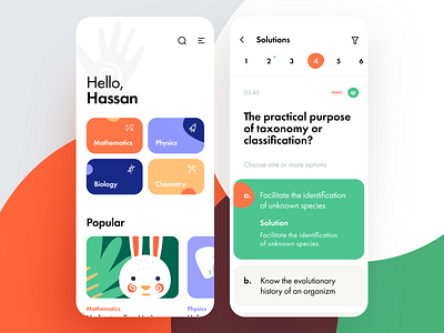 Geant eEducation App Design app base cuberto design education graphics icons illustration interface ios knowledge learning lesson maths mobile student task ui ux