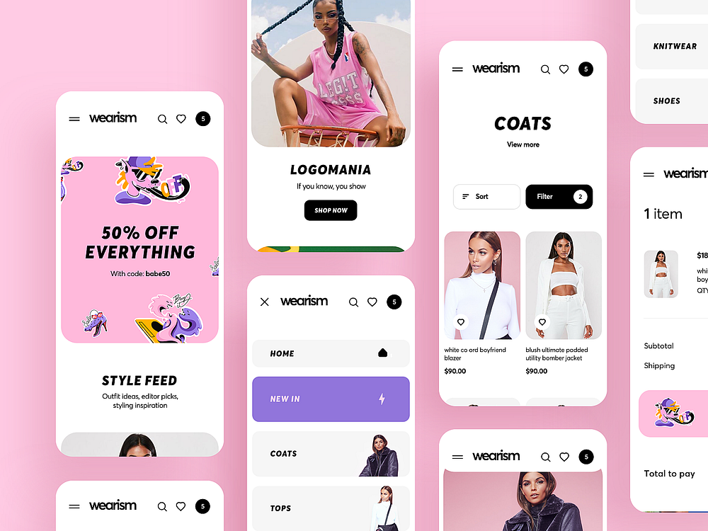 Fashion App designs, themes, templates and downloadable graphic