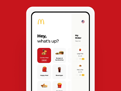 McDonald's Kiosk Redesign Concept animation app burger casestudy cuberto design fastfood graphics icons interaction kiosk payment terminal ui ux