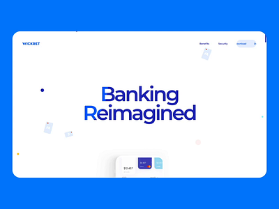 Wickret Landing Page Interaction award banking cuberto development finance graphics icons illustration interaction interface landing page motion payment site of the day ui ux