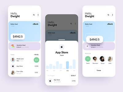 Redesigning of Transaction Part amount app banking card charge cost cuberto expenses filter finance graphics history icons interface ios transaction ui ux