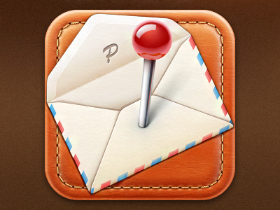 Pinvite iOS icon app cuberto icon illustration ios iphone mail pin