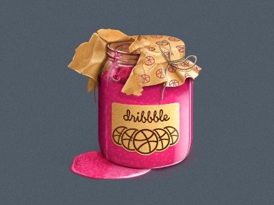 Dribbble Jam icon/illustration icons cuberto icon jar jam paper
