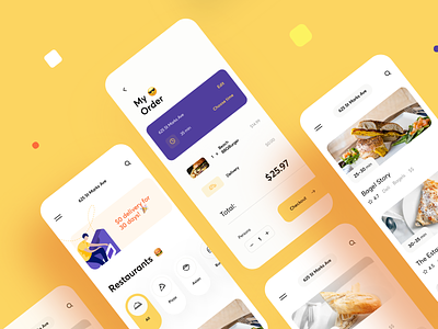 Crafted Fresh Food App Design app burger chef cuberto delivery eat ecommerce food graphics icons illustration ios meal menu mobile order product resturant ui ux