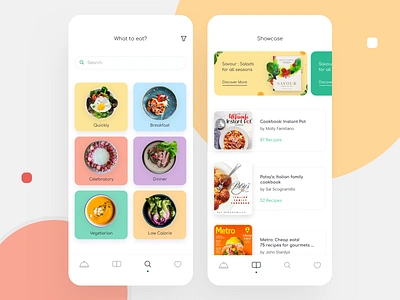 Rezepte & Kochen App Design app book chef cooking cuberto diet dish eat graphics illustration ios kitchen meat mobile recipe ui ux vegetable