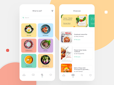 Rezepte & Kochen App Design app book chef cooking cuberto diet dish eat graphics illustration ios kitchen meat mobile recipe ui ux vegetable