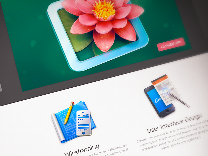 Website portfolio illustrations logo cuberto ui iphone interface ux website portfolio ipad icons wireframes xcode development web