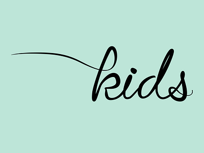 Kids branding lettering logo script type