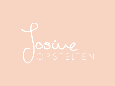 Josine Opstelten handwriting logo personal logo