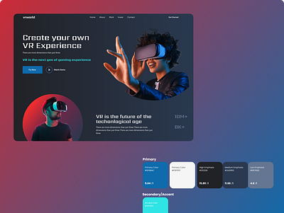 VR Color Palette app branding design illustration logo minimal typography ui ux vector