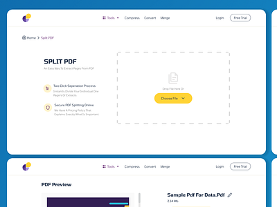 PDF Split app branding design illustration logo minimal typography ui ux vector