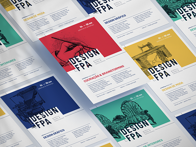 Semana do Design FPA Visual Identity banner bold branding design event event branding graphic design logo poster typography workshop