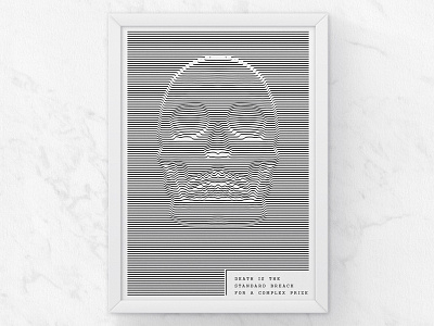 Hexagram Poster black concept deftones design graphic illustration music poster skull white