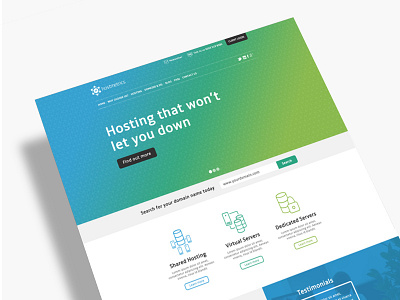 Hostmetrics Homepage cloud design gradient hosting icons illustration interface navigation server ui web web design