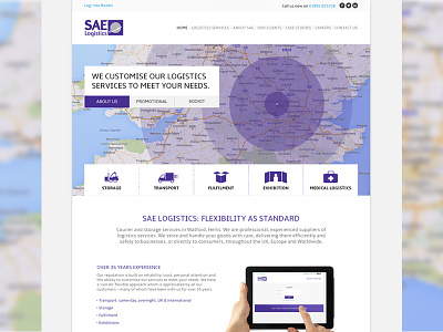 Logistics Company Website Design Homepage art direction design icons interface logistics map navigation ui web web app web design