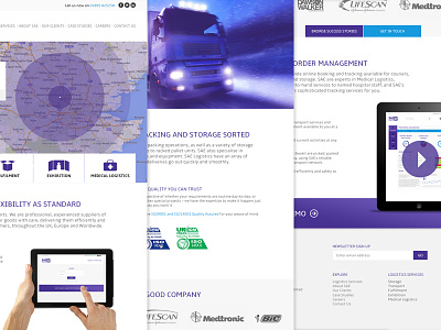 Logistics Company Website Design art direction design icons interface logistics map navigation responsive ui web web app web design