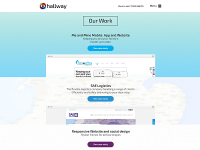 Hallway - "Our Work" Page Design