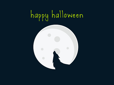 Hallway Halloween black design fun halloween illustration moon night scary wolf