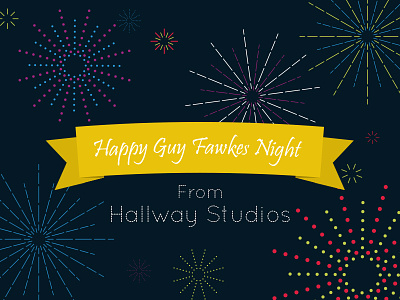 Happy Guy Fawkes Night bonfire night colour design explosion fireworks fun guy fawkes illustration night