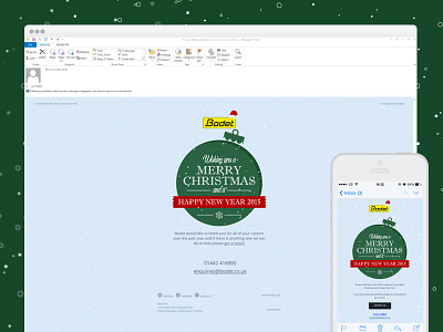 Bodet Xmas Email bauble campaign christmas design email responsive snow xmas