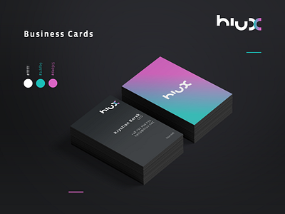 hiux Business Card brand designer branding business card card design identity design print