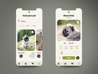Feed your pet app app design design dog donate mobile mobile app mobile app design pets product product design ui