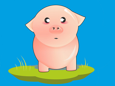 Piggy animal cute draw illustration pig swine vector