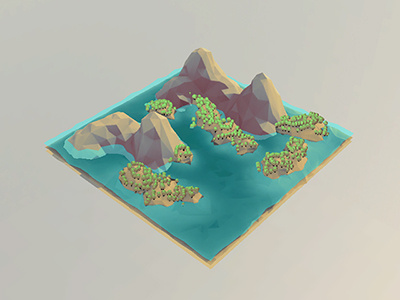 Low Poly Landscape in Unity 3d engine game land landscape low poly real time unity