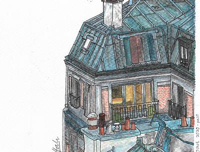 Paris Apartment apartments art artwork buildings illustration paris watercolor watercolor painting watercolorart