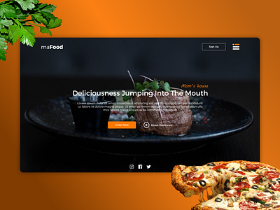 maFOOD -fast food lading page example