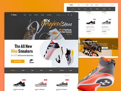 Shoes Store landing page for store shoes adobe xd design landing page design store store design ui design uiux ux web