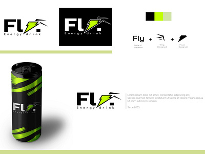 LOGO for Energy Drink brand FLY brand design branding drink fly logo logo design product design typography vector