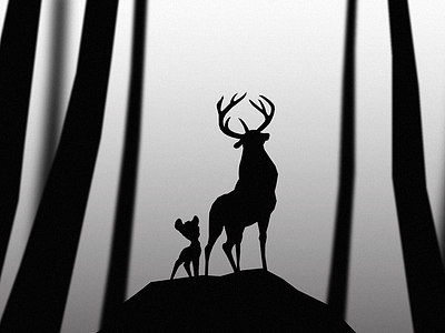 Bambi bambi buck deer disney fawn illustration vector