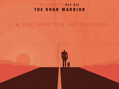 Mad Max: The Road Warrior dog illustration mad max movie poster road vector warrior