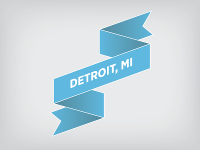 Detroit, MI banner detroit vector